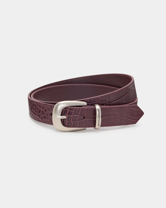 Croc Belt - Oxblood