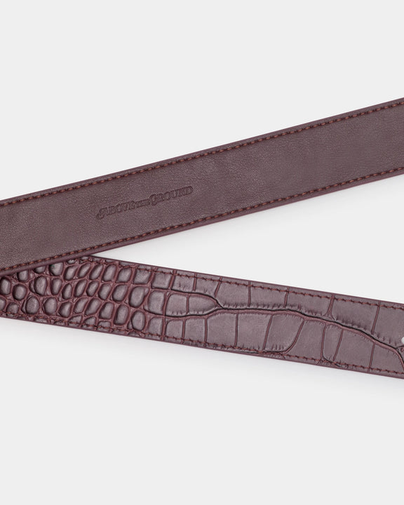 Croc Belt - Oxblood